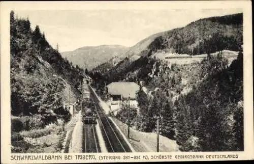 Ak Triberg im Schwarzwald, Schwarzwaldbahn