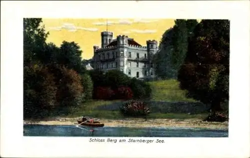 Ak Berg am Starnberger See Oberbayern, Schloss Berg