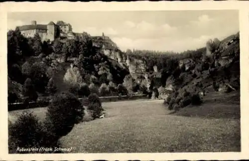 Ak Ahorntal in der Fränkischen Schweiz, Burg Rabenstein, Panorama