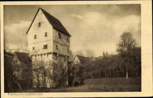 Ak Rothenburg ob der Tauber Mittelfranken, Topplerschlösschen