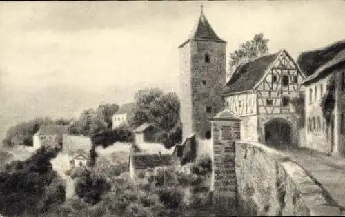 Ak Rothenburg ob der Tauber Mittelfranken, Burg