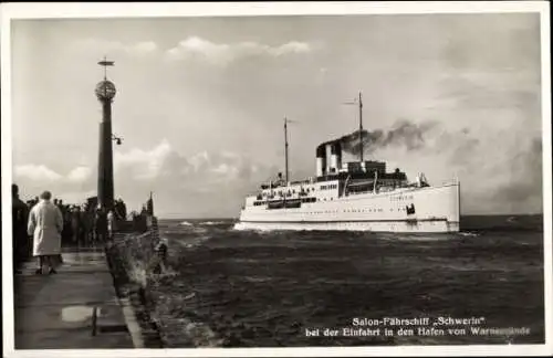 Ak Ostseebad Warnemünde Rostock, Salon-Fährschiff Schwein