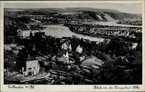 Ak Vallendar am Rhein, Gesamtansicht,. Blick von der Kneippbad-Höhe