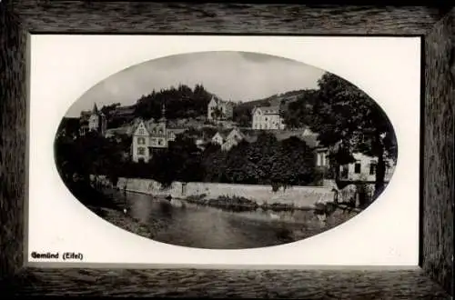 Passepartout Ak Gemünd Schleiden in der Eifel, Teilansicht