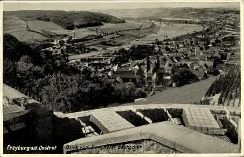 Ak Freyburg an der Unstrut Sachsen Anhalt, Blick vom Berghotel Edelacker