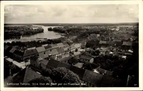 Ak Templin in der Uckermark, Panorama, Templiner See