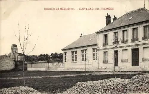 Ak Nanteau sur Essonne Seine et Marne, Mairie