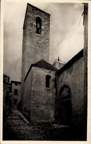 Ak Biot Alpes Maritimes, Kirche, Gasse