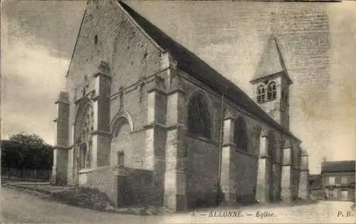 Ak Allonne Oise, Kirche