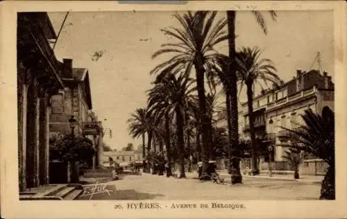 Ak Hyères Var, Avenue de Belgique