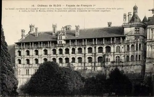 Ak Blois Loir et Cher, Schloss, Fassade Francois I.