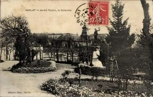 Ak Sarlat la Canéda Dordogne, Jardin Public, La Colombe