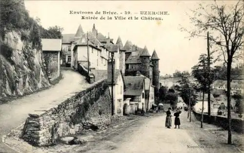 Ak Uzerche Corrèze, Entree de la Ville, Chateau