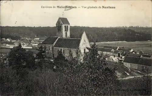 Ak Malesherbes Loiret, Vue generale de Nanteau