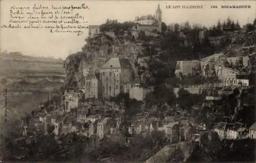 Ak Roc Amadour Rocamadour Lot, Teilansicht