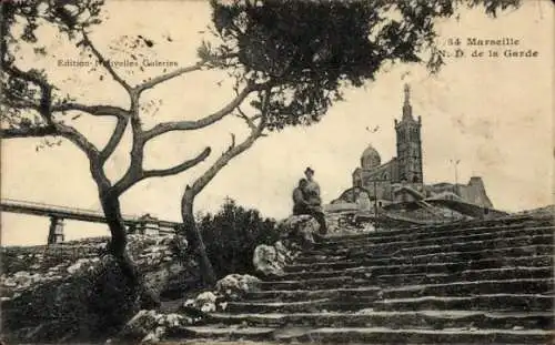 Ak Marseille Bouches du Rhône, Notre Dame de la Garde