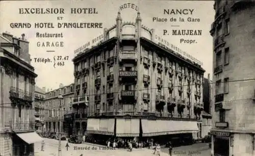 Ak Nancy Meurthe et Moselle, Excelsior Hotel, Place de la Gare