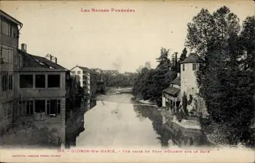 Ak Oloron Sainte Marie Pyrénées Atlantiques, Pont Oloron sur le Gave