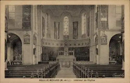 Ak Bouillé Ménard Maine-et-Loire, Eglise, Interieur