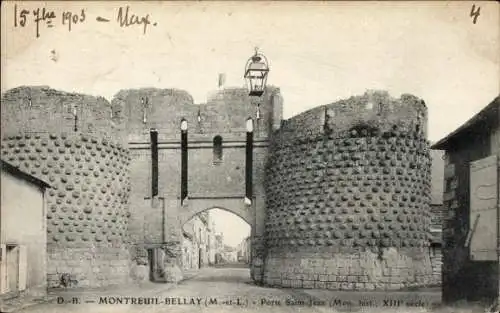 Ak Montreuil Bellay Maine et Loire, Porte Saint Jean