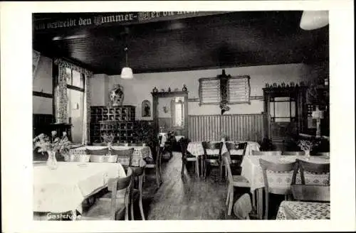 Ak Falkenstein Königstein im Taunus, Gaststätte, Weinhaus Hasselbach, Innenansicht