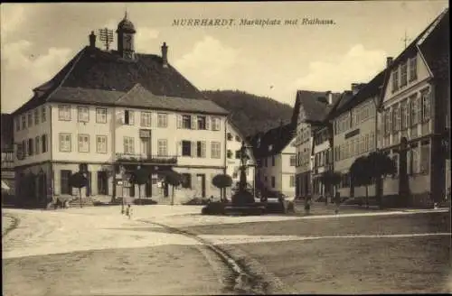 Ak Murrhardt in Württemberg, Marktplatz, Rathaus