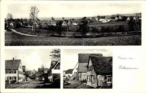 Ak Dörrmenz Kirchberg an der Jagst, Panorama, Straßenpartie