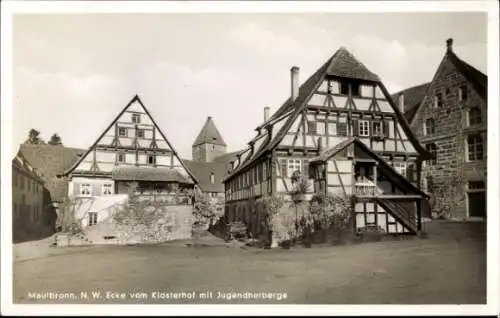Ak Maulbronn im Schwarzwald, Ecke vom Klosterhof mit Jugendherberge