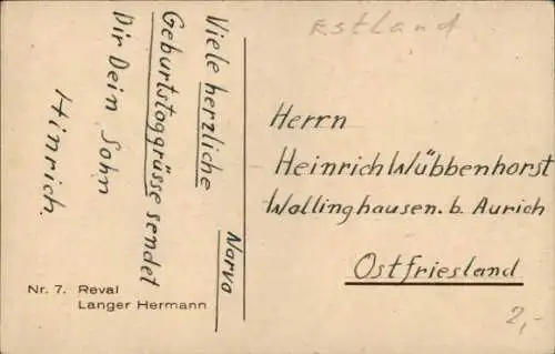 Ak Tallinn Reval Estland, Langer Hermann