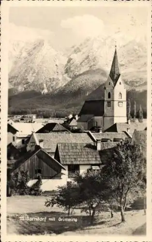 Ak Bad Mitterndorf Steiermark, Teilansicht, Grimming, Kirche