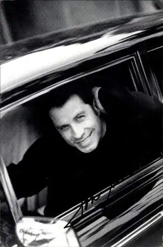 Foto Ak Schauspieler John Travolta, Portrait, Autogramm