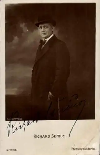 Ak Schauspieler und Regisseur Richard Senius, Portrait, Autogramm