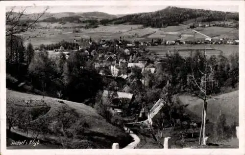 Ak Sosnówka Seidorf Podgórzyn Giersdorf Riesengebirge Schlesien, Totale mit der Heinrichsburg