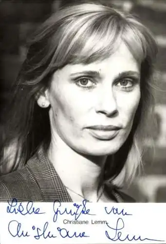 Ak Schauspielerin Christiane Lemm, Portrait, Autogramm