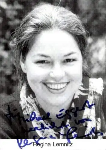 Ak Schauspielerin Regina Lemnitz, Portrait, Autogramm