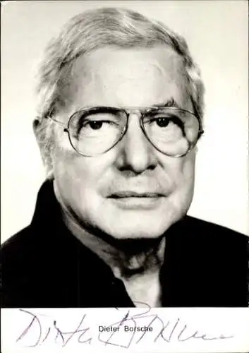 Ak Schauspieler Dieter Borsche, Portrait, Brille, Autogramm