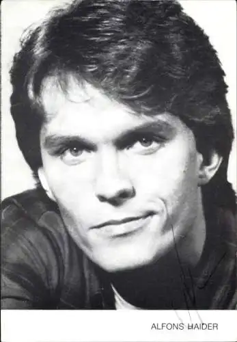 Ak Schauspieler und Sänger Alfons Haider, Portrait, Autogramm