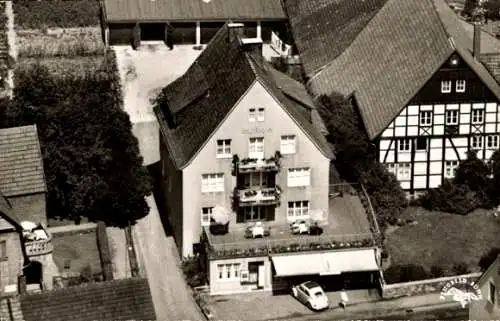 Ak Horn Bad Meinberg Nordrhein Westfalen, Haus Anna, Bes. Heinz Dieter Polaschek, Luftbild