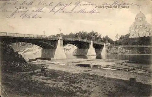 Ak Vilnius Wilna Litauen, Zwierzyniecki-Brücke