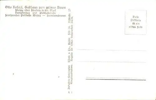 Ak Wolzig in der Mark, Luftaufnahme, Wolziger See