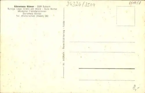 Ak Eubach Morschen in Hessen, Gästehaus Römer