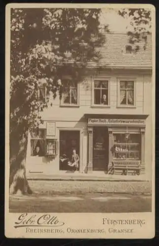 Cabinet Foto Ansicht Fürstenberg Geschäftshaus Werbung Papier- Buch-und Galanteriewarenhandlung