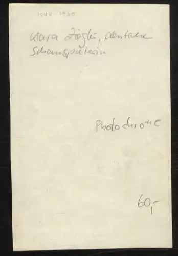 Photochrome Aufnahme Clara Ziegler, deutsche Schauspielerin, als Maria Stuart