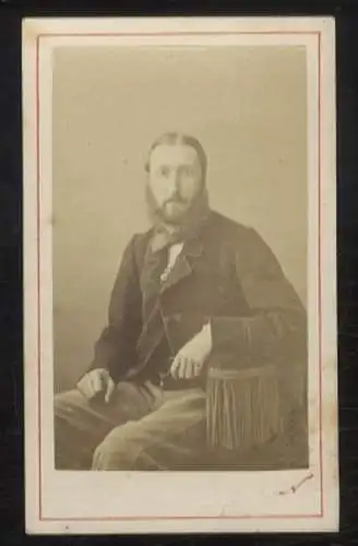 CdV Foto Portrait Leopold II. König von Belgien