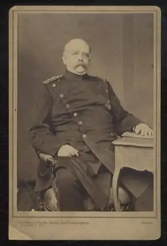 Cabinet Foto Otto von Bismark, erster Reichskanzler des Deutschen Reiches