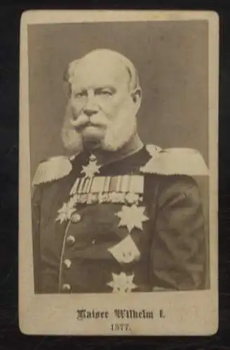 CdV Foto Portrait Kaiser Wilhelm I. von Preußen