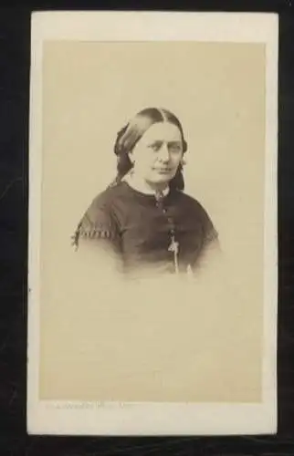 CdV Foto Portrait Clara Schumann, dt. Pianistin, Komponistin u. Klavierpädagogin