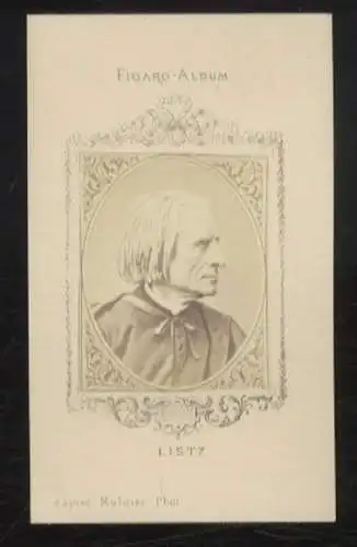 CdV Foto Portrait Franz Liszt, Komponist