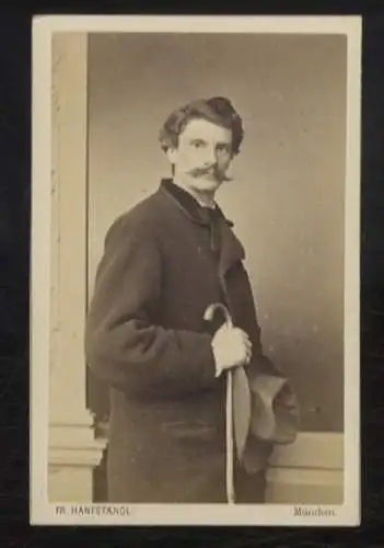 CdV Foto Portrait Karl Theodor von Piloty, Deutscher Maler