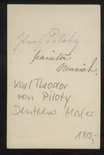 CdV Foto Portrait Karl Theodor von Piloty, Deutscher Maler